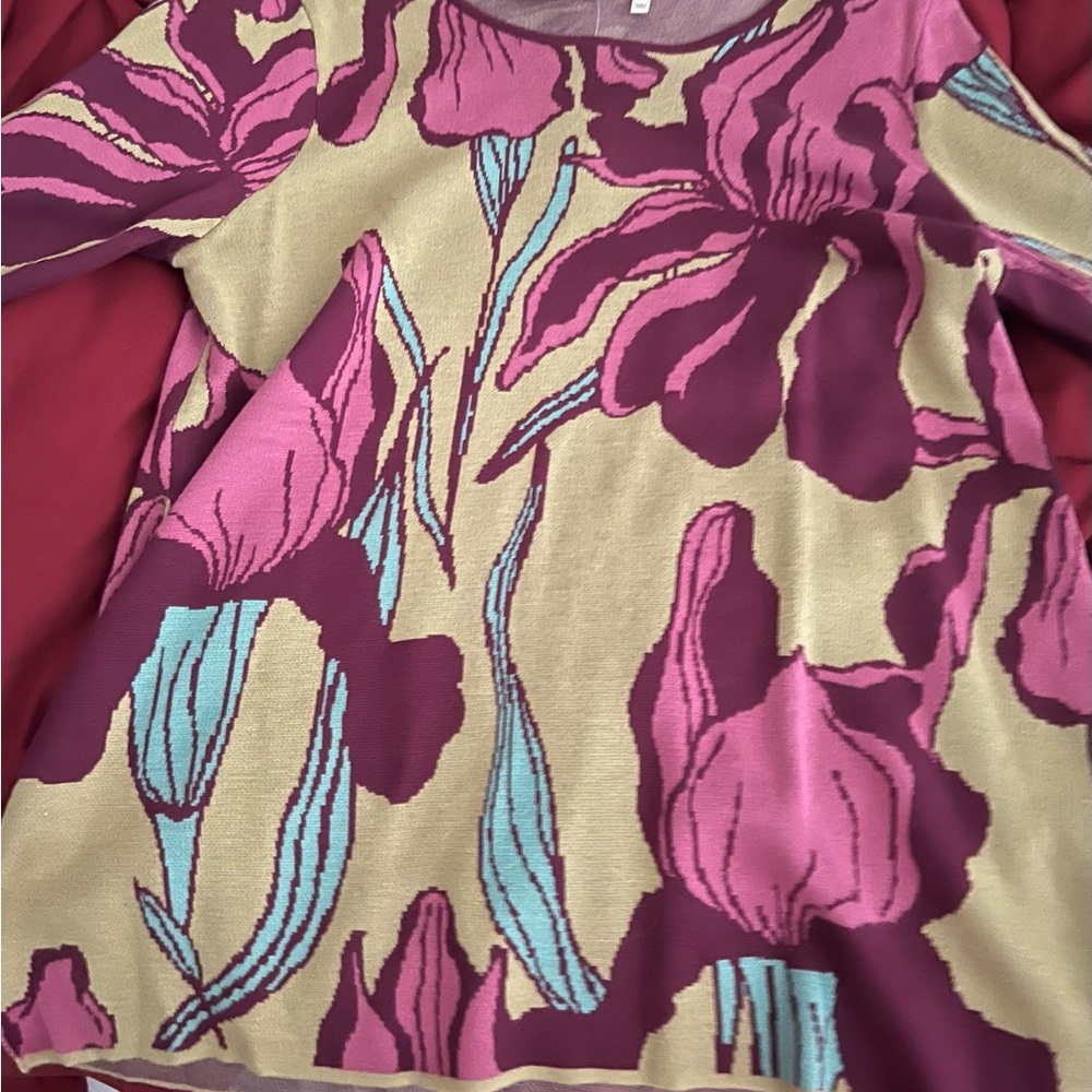 Nwt Soft surroundings floral sweater
